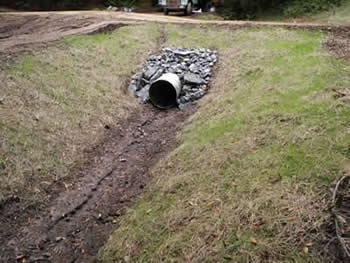 culvert replaced underneath eroding road